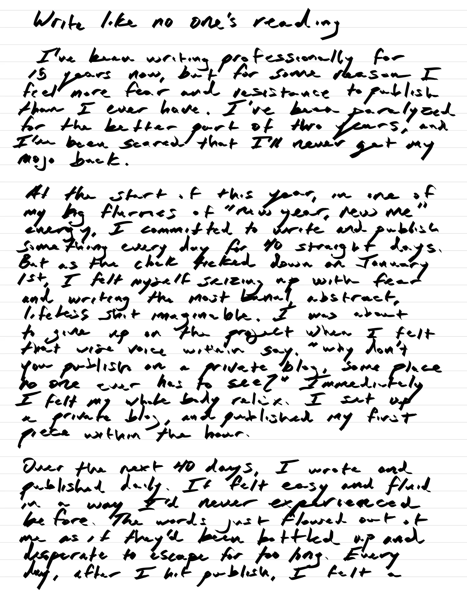 Handwritten page 1 of 4