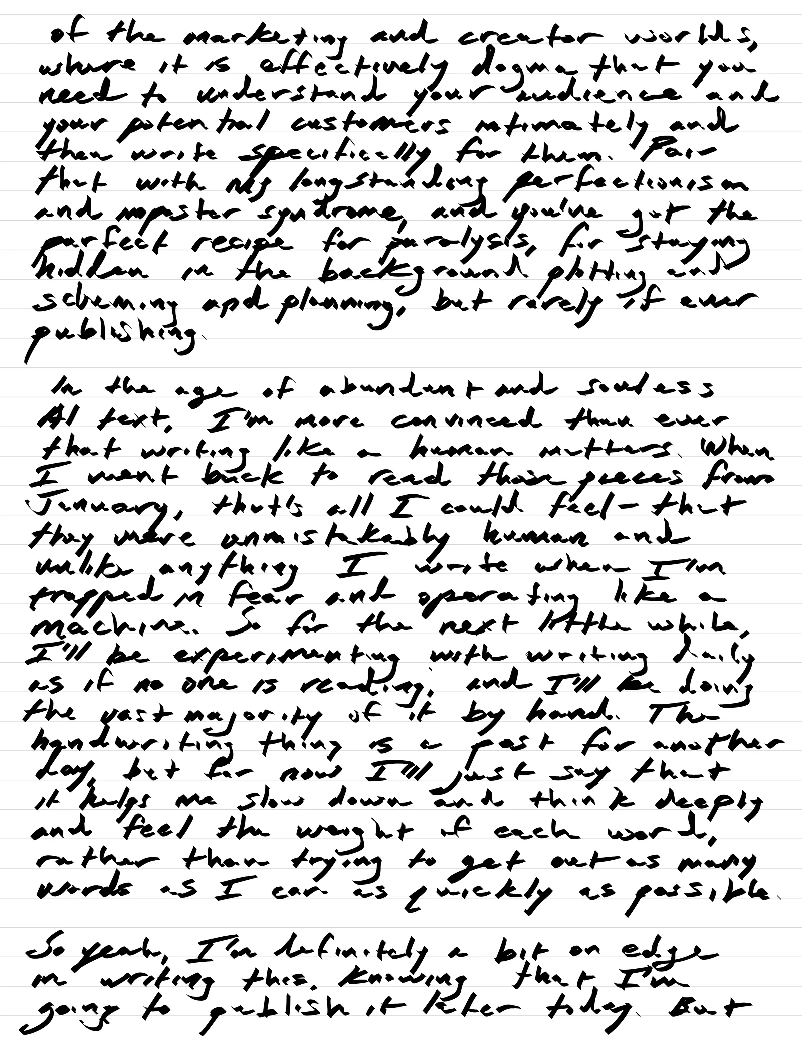 Handwritten page 3 of 4