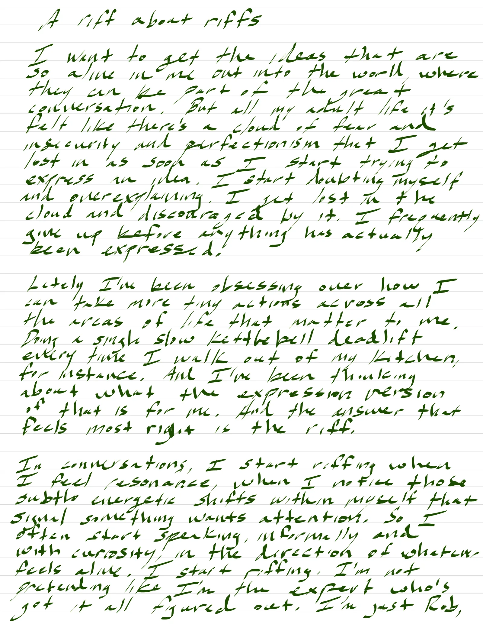 Handwritten page 1 of 2