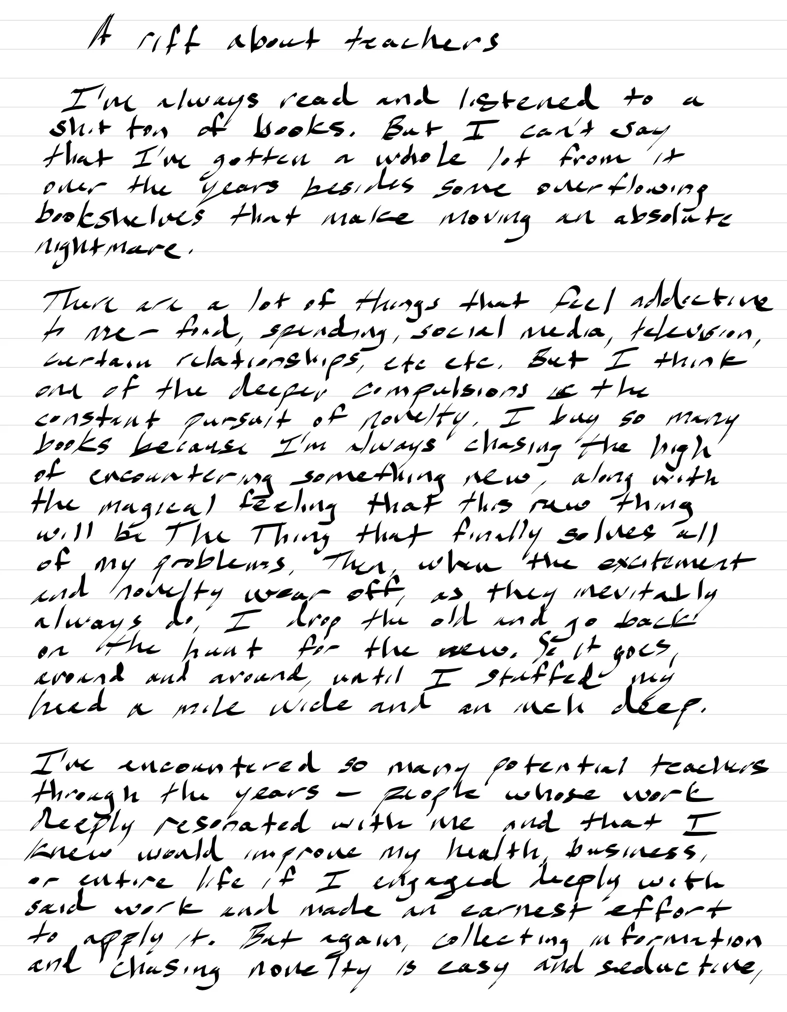 Handwritten page 1 of 4