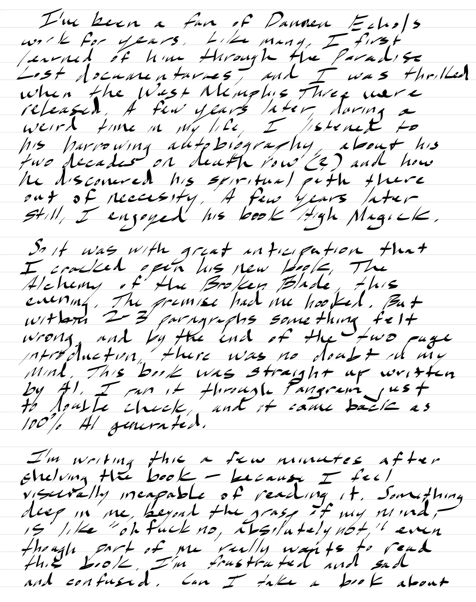 Handwritten page 1 of 2